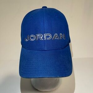 Vintage Air Jordan Nike Hat Flexfit Cap 2003 Blue Silver S/M